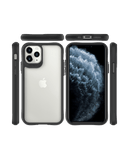 DailyObjects Black Hybrid Clear Case Cover for iPhone 11 Pro Max