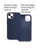 DailyObjects Blue Flekt Silicone Phone Case Cover For iPhone 14