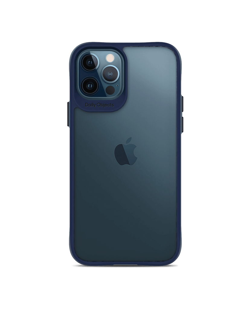 DailyObjects Blue Hybrid Clear Case Cover for iPhone 12 Pro Max