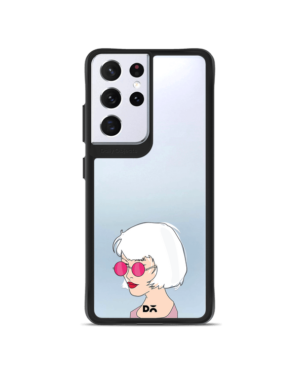 DailyObjects Bold Beautiful Black Hybrid Clear Case Cover For Samsung Galaxy S21 Ultra