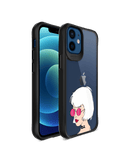 DailyObjects Bold Beautiful Black Hybrid Clear Case Cover For iPhone 12 Mini