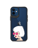 DailyObjects Bold Beautiful Black Hybrid Clear Case Cover For iPhone 12 Mini