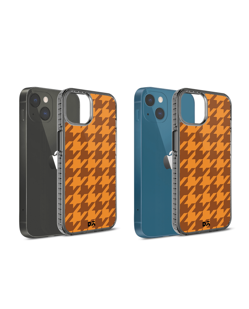 DailyObjects Brown Houndstooth Stride 2.0 Case Cover For iPhone 13 Mini
