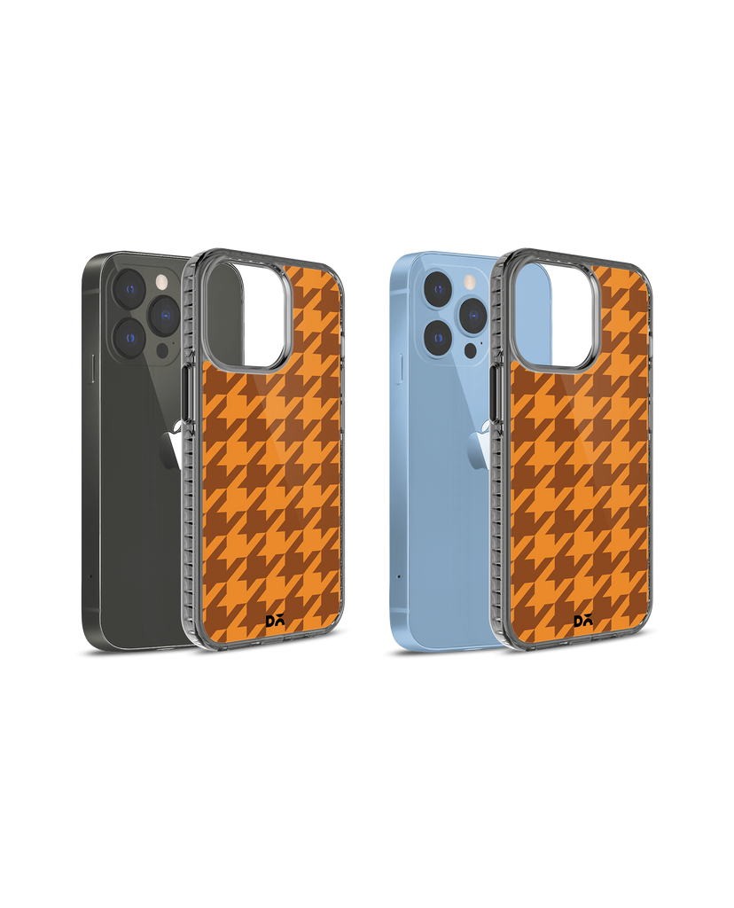DailyObjects Brown Houndstooth Stride 2.0 Case Cover For iPhone 13 Pro Max