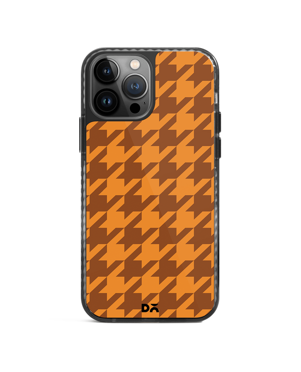DailyObjects Brown Houndstooth Stride 2.0 Case Cover For iPhone 13 Pro Max