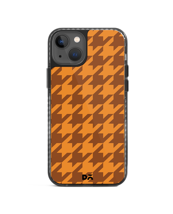 DailyObjects Brown Houndstooth Stride 2.0 Phone Case Cover For iPhone 14 Plus