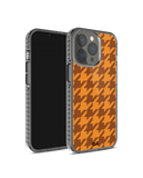DailyObjects Brown Houndstooth Stride 2.0 Phone Case Cover For iPhone 14 Pro