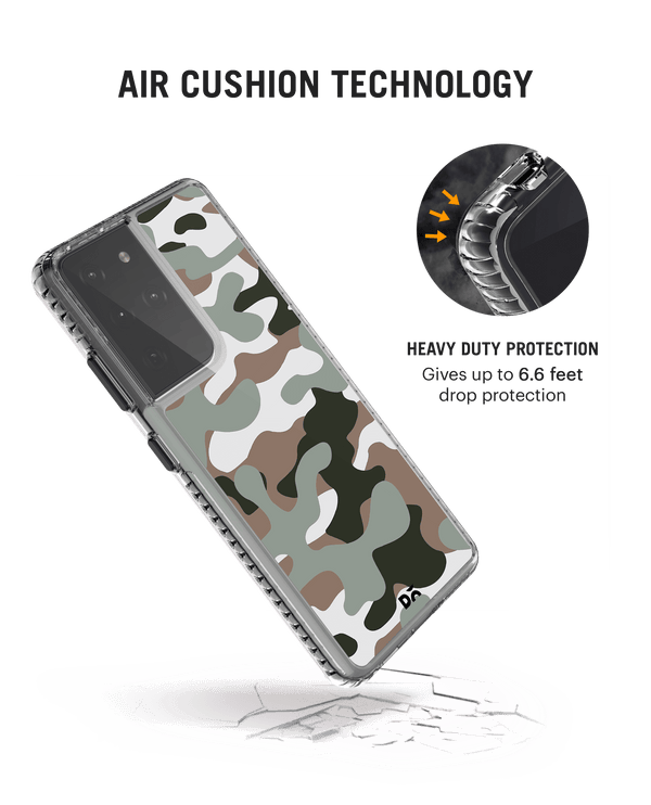 DailyObjects Camouflage Army Stride 2.0 Case Cover For Samsung Galaxy S21 Ultra