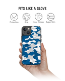 DailyObjects Camouflage Blue Stride 2.0 Phone Case Cover For iPhone 15 Plus