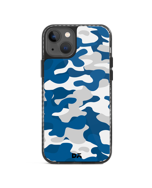 DailyObjects Camouflage Blue Stride 2.0 Phone Case Cover For iPhone 15 Plus
