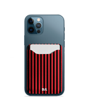 Carmine Candy Stripes CardSafe Phone Wallet