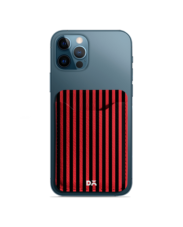 Carmine Candy Stripes CardSafe Phone Wallet