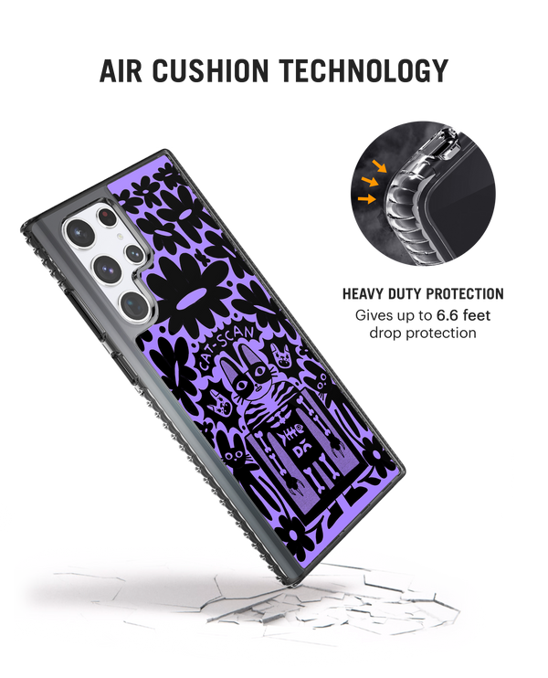 DailyObjects Cat Scan Stride 2.0 Case Cover For Samsung Galaxy S22 Ultra