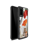 DailyObjects Cat Skate Black Hybrid Clear Case Cover For Samsung Galaxy S20 Plus