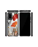 DailyObjects Cat Skate Black Hybrid Clear Case Cover For Samsung Galaxy S20 Plus