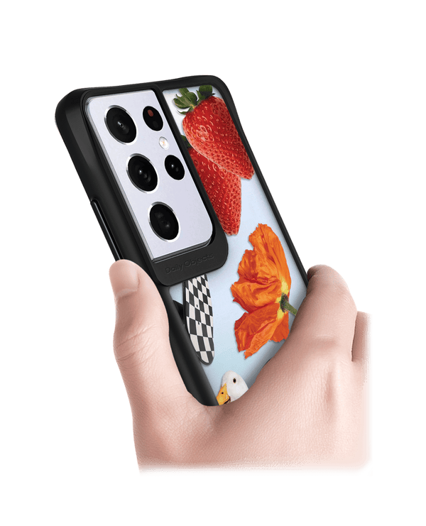 DailyObjects Cat Skate Black Hybrid Clear Case Cover For Samsung Galaxy S21 Ultra