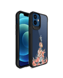 DailyObjects China Rose Black Hybrid Clear Case Cover For iPhone 12 Mini
