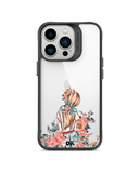 DailyObjects China Rose Black Hybrid Clear Case Cover For iPhone 13 Pro Max