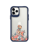 DailyObjects China Rose Blue Hybrid Clear Case Cover For iPhone 11 Pro