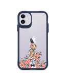 DailyObjects China Rose Blue Hybrid Clear Case Cover For iPhone 11