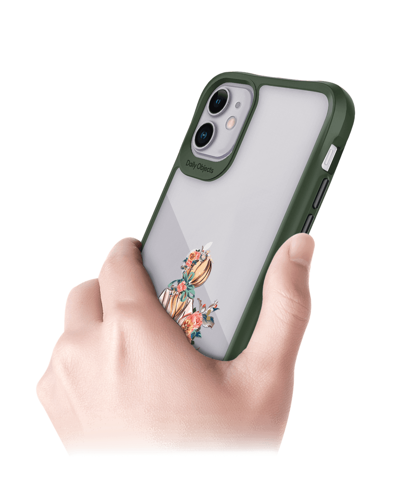 DailyObjects China Rose Green Hybrid Clear Case Cover For iPhone 11