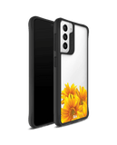 DailyObjects Clear Bright Sunflowers Black Hybrid Clear Case Cover For Samsung Galaxy S21 FE