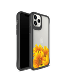 DailyObjects Clear Bright Sunflowers Black Hybrid Clear Case Cover For iPhone 11 Pro