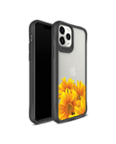 DailyObjects Clear Bright Sunflowers Black Hybrid Clear Case Cover For iPhone 11 Pro Max