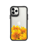 DailyObjects Clear Bright Sunflowers Black Hybrid Clear Case Cover For iPhone 11 Pro Max