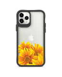 DailyObjects Clear Bright Sunflowers Black Hybrid Clear Case Cover For iPhone 11 Pro