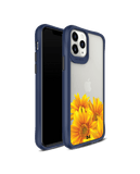 DailyObjects Clear Bright Sunflowers Blue Hybrid Clear Case Cover For iPhone 11 Pro
