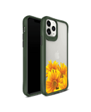 DailyObjects Clear Bright Sunflowers Green Hybrid Clear Case Cover For iPhone 11 Pro Max