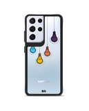 DailyObjects Clear Bulbs Black Hybrid Clear Case Cover For Samsung Galaxy S21 Ultra