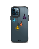 DailyObjects Clear Bulbs Black Hybrid Clear Case Cover For iPhone 12 Pro Max