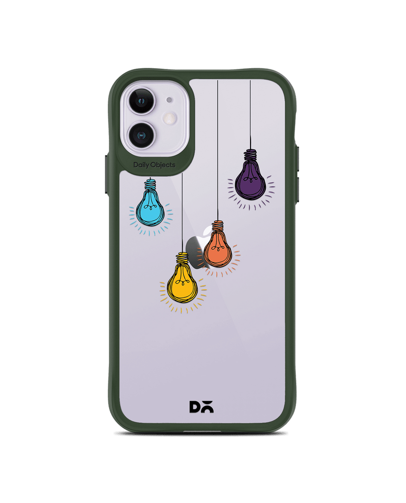 DailyObjects Clear Bulbs Green Hybrid Clear Case Cover For iPhone 11