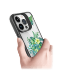 DailyObjects Clear Ferns & Flowers Black Hybrid Clear Phone Case Cover For iPhone 14 Pro