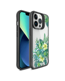 DailyObjects Clear Ferns & Flowers Black Hybrid Clear Phone Case Cover For iPhone 14 Pro