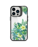 DailyObjects Clear Ferns & Flowers Black Hybrid Clear Phone Case Cover For iPhone 14 Pro