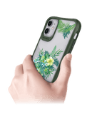DailyObjects Clear Ferns & Flowers Green Hybrid Clear Case Cover For iPhone 11