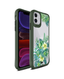 DailyObjects Clear Ferns & Flowers Green Hybrid Clear Case Cover For iPhone 11