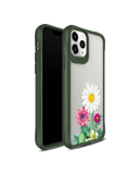 DailyObjects Clear Flowers And Daisy Green Hybrid Clear Case Cover For iPhone 11 Pro Max