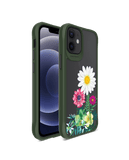 DailyObjects Clear Flowers And Daisy Green Hybrid Clear Case Cover For iPhone 12 Mini