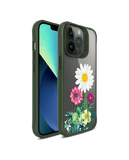 DailyObjects Clear Flowers And Daisy Green Hybrid Clear Case Cover For iPhone 13 Pro
