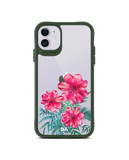 DailyObjects Clear Hibiscus Green Hybrid Clear Case Cover For iPhone 11