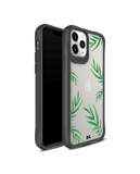 DailyObjects Clear Leaves Black Hybrid Clear Case Cover For iPhone 11 Pro Max