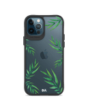 DailyObjects Clear Leaves Black Hybrid Clear Case Cover For iPhone 12 Pro Max
