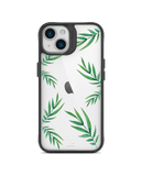 DailyObjects Clear Leaves Black Hybrid Clear Case Cover For iPhone 13 Mini