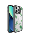DailyObjects Clear Leaves Black Hybrid Clear Phone Case Cover For iPhone 14 Pro