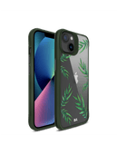 DailyObjects Clear Leaves Green Hybrid Clear Case Cover For iPhone 13