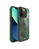 DailyObjects Clear Leaves Green Hybrid Clear Case Cover For iPhone 13 Pro
